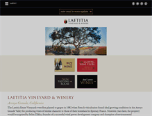Tablet Screenshot of laetitiawine.com